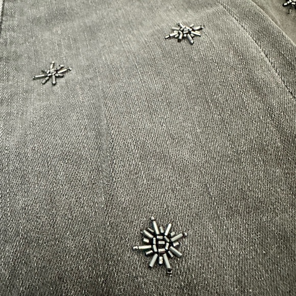 Talbots| Limited Edition Embellished Gray Skinny Jeans - Picture 5 of 8